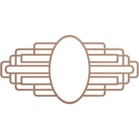 Ekena Millwork Wood Fretwork Pierced Medallion, 34"W x 17"H x 9 3/8"IW x 16 1/8"IH x 3/8"T, Wood (Paint Grade) CMWP34X17X0375EBMF